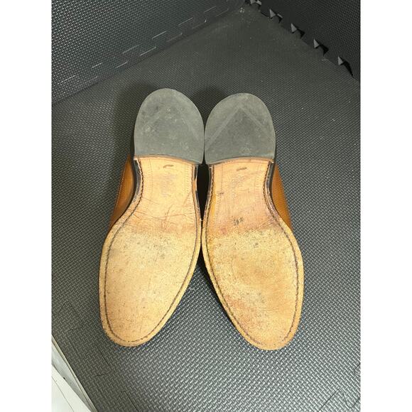 Allen Edmonds MacNeil Brown Leather‎ Long Wingtip Shoes Blue Laces Size 7D 9247 - Picture 8 of 10